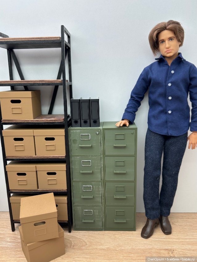 Архивный шкаф (хаки) 1/6 — Кукольная мебель (фото 4)