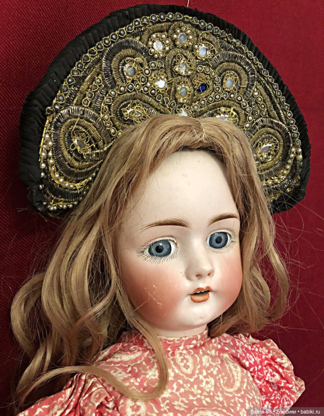 Невероятный!!!Кокошник кукольный антикварный (фото 7)