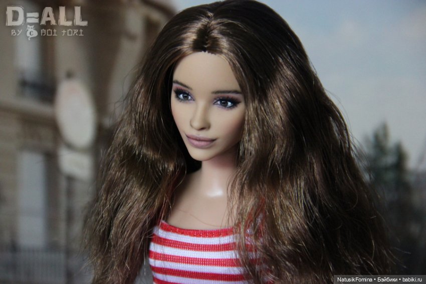 ООАК кастом-кукла Барби шатенка из набора "Пикник в Париже", репейнт #2 (фото 2)