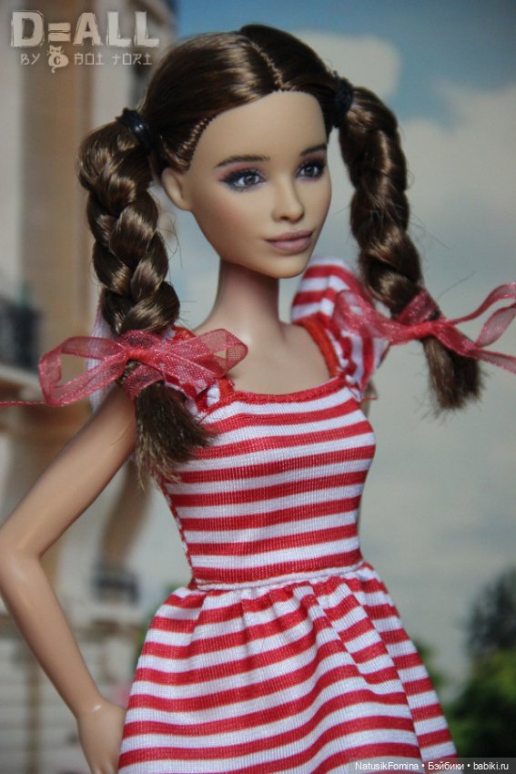 ООАК кастом-кукла Барби шатенка из набора "Пикник в Париже", репейнт #2 (фото 5)