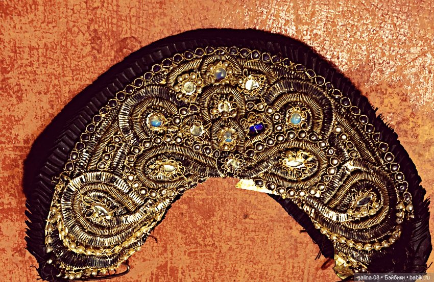 Невероятный!!!Кокошник кукольный антикварный (фото 2)