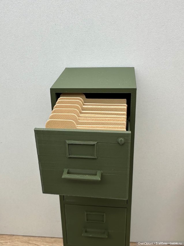 Архивный шкаф (хаки) 1/6 — Кукольная мебель (фото 6)