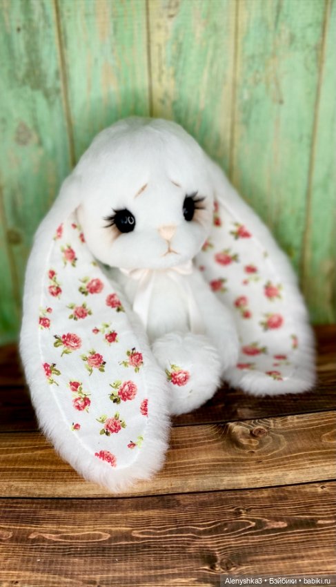 Зайка Розочка в белом💕 — Авторские игрушки (фото 6)