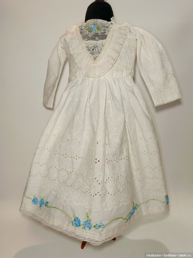 Платье на антикварную или винтажную куклу рост 62-65 см