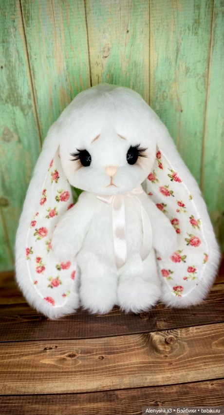 Зайка Розочка в белом💕 — Авторские игрушки (фото 7)