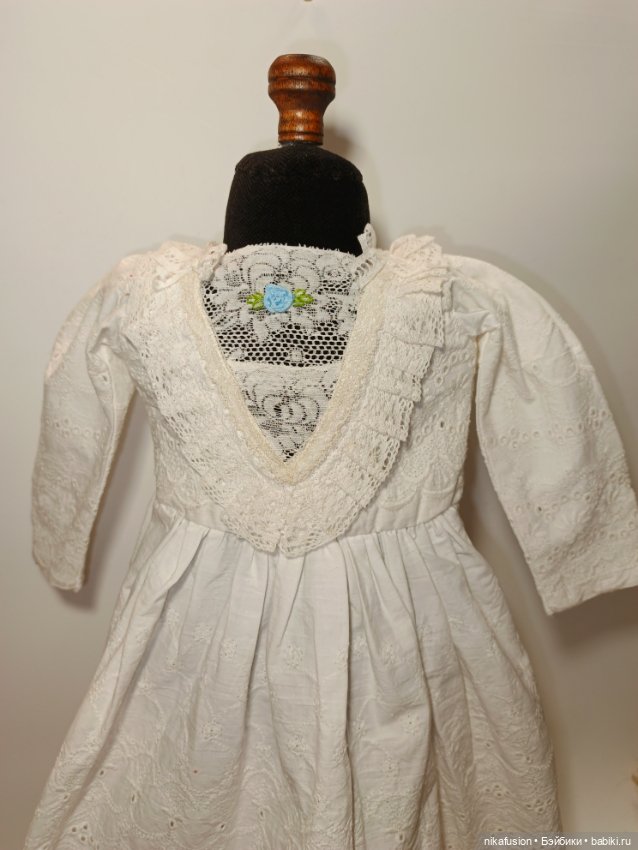 Платье на антикварную или винтажную куклу рост 62-65 см (фото 4)