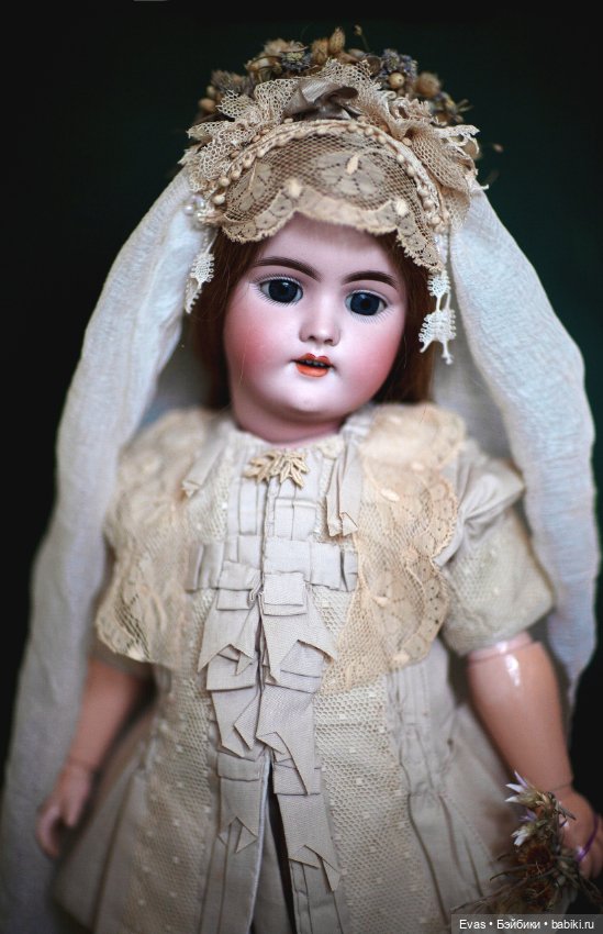 Свадебный Наряд для антикварной куклы (фото 2)