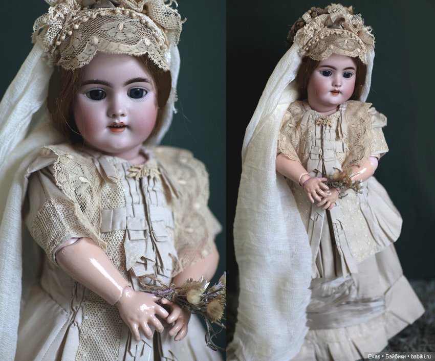 Свадебный Наряд для антикварной куклы