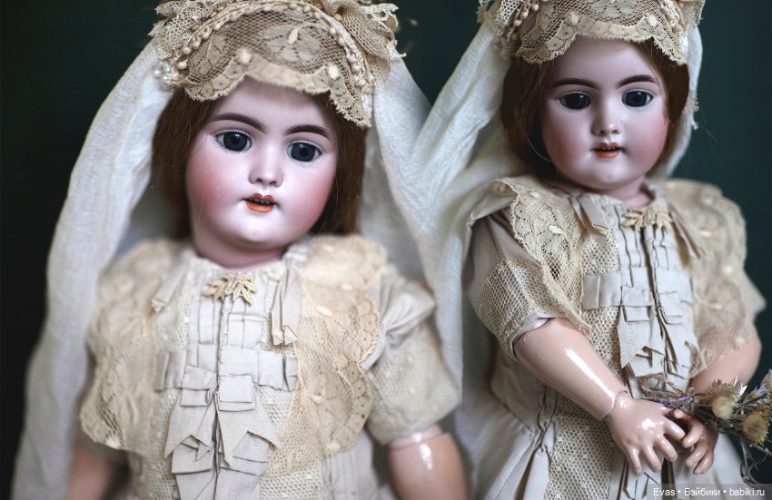 Свадебный Наряд для антикварной куклы (фото 5)