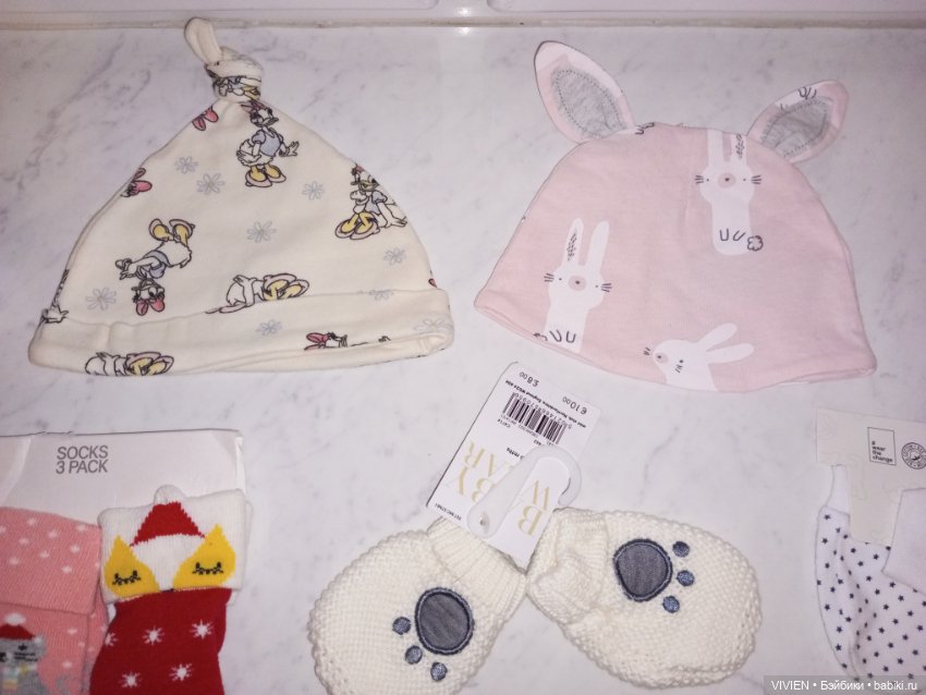 Лот 2 носочков и шапочек для малышей (фото 10)