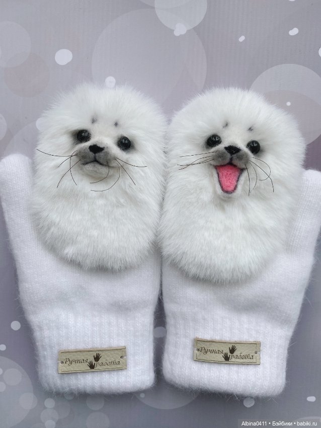 Варежки бельки-подарок с севера (фото 5)