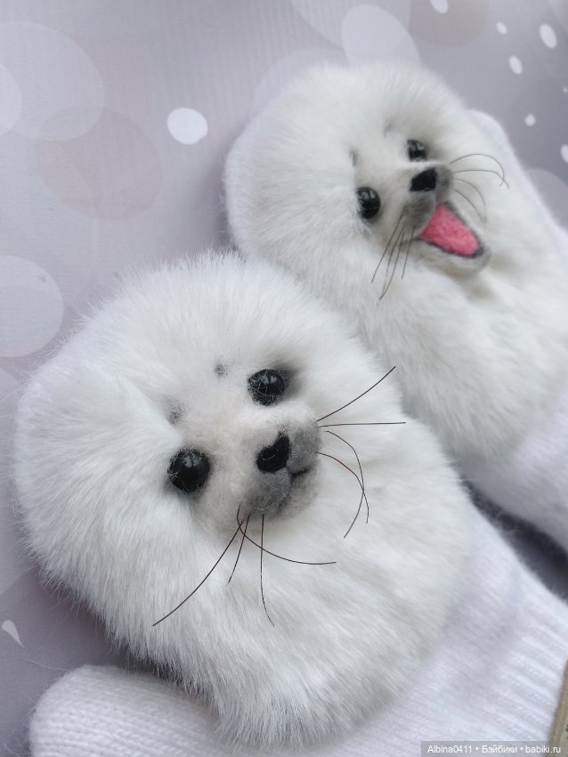 Варежки бельки-подарок с севера (фото 4)