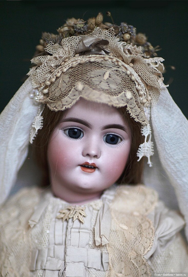 Свадебный Наряд для антикварной куклы (фото 3)