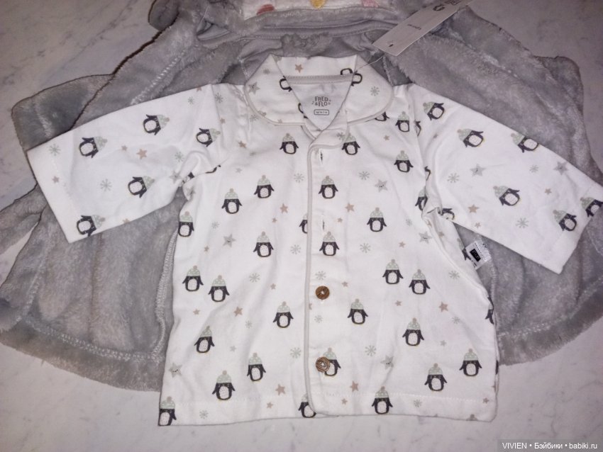 Халатик для куклы мальчика с пингвином (фото 4)