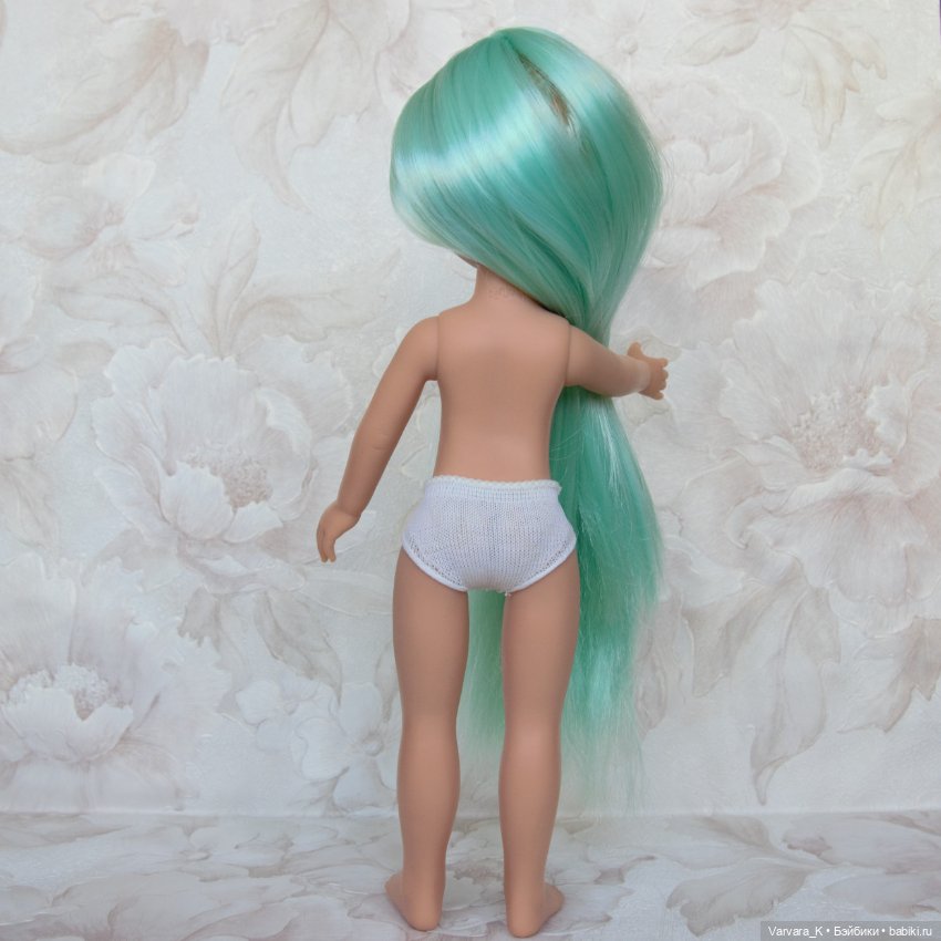 Berjuan кукла Ева с голубыми волосами, без одежды, 34 см (фото 9)