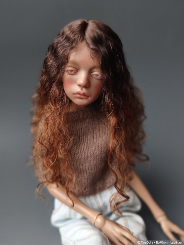 Парик на птичку Лору или кукол с размером головы 11 см