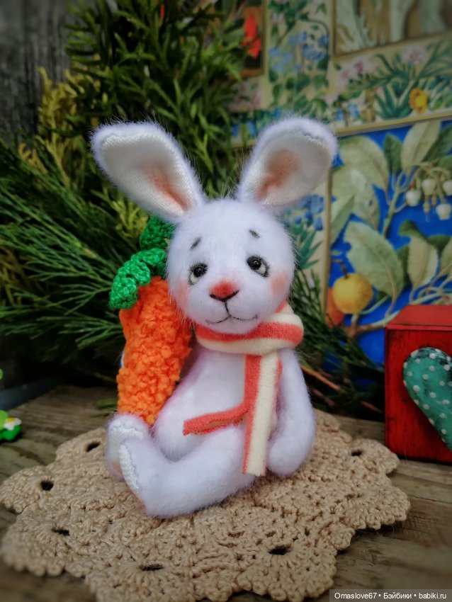Белоснежный кролик — Авторские игрушки (фото 9)