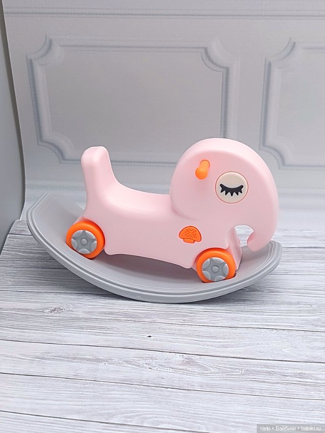 Розовая каталка-качалка слоник для кукол ob11 от Yestary (фото 3)