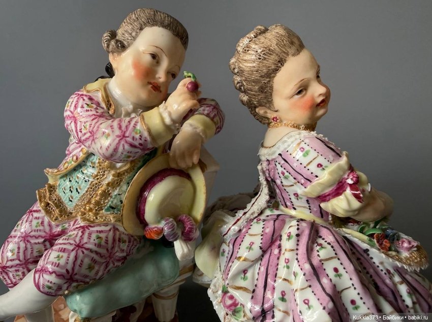 Парные антикварные статуэтки. Meissen,Германия (фото 2)