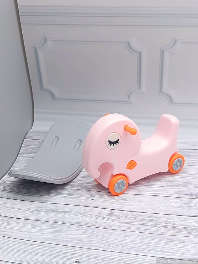 Розовая каталка-качалка слоник для кукол ob11 от Yestary (фото 4)