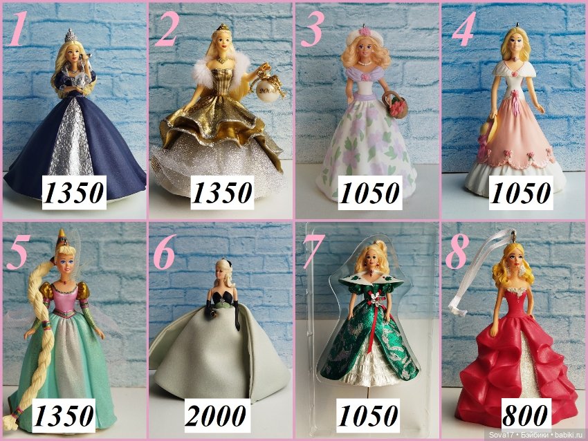 Елочные игрушки/фигурки Hallmark ornament Барби