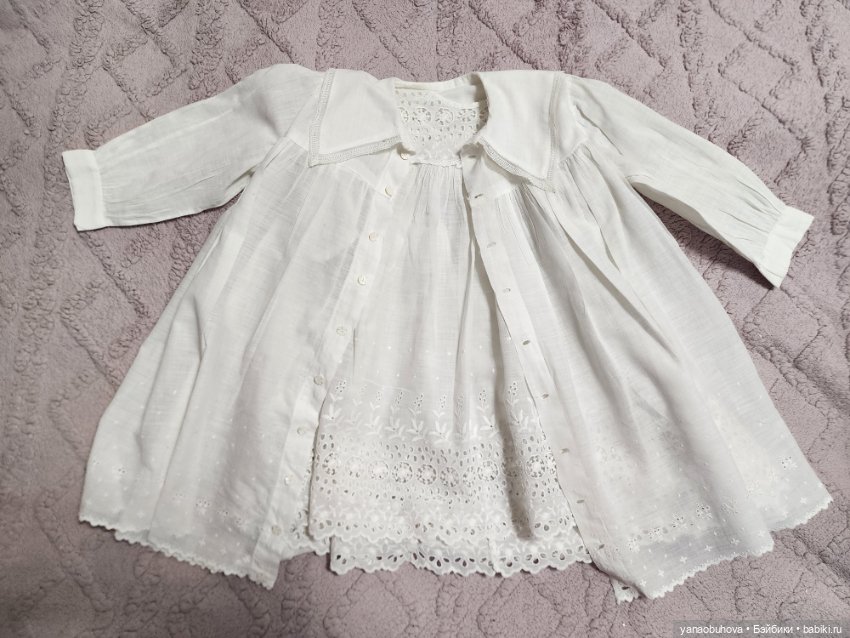 Винтажное пальто и платье для большой куклы (фото 2)