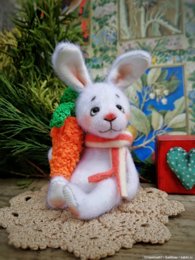 Белоснежный кролик — Авторские игрушки