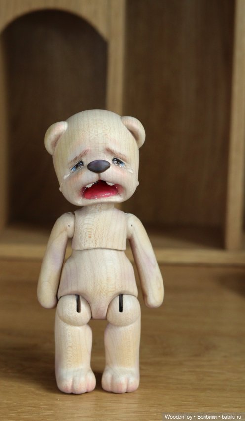 Авторский шарнирный деревянный мишка (фото 4)