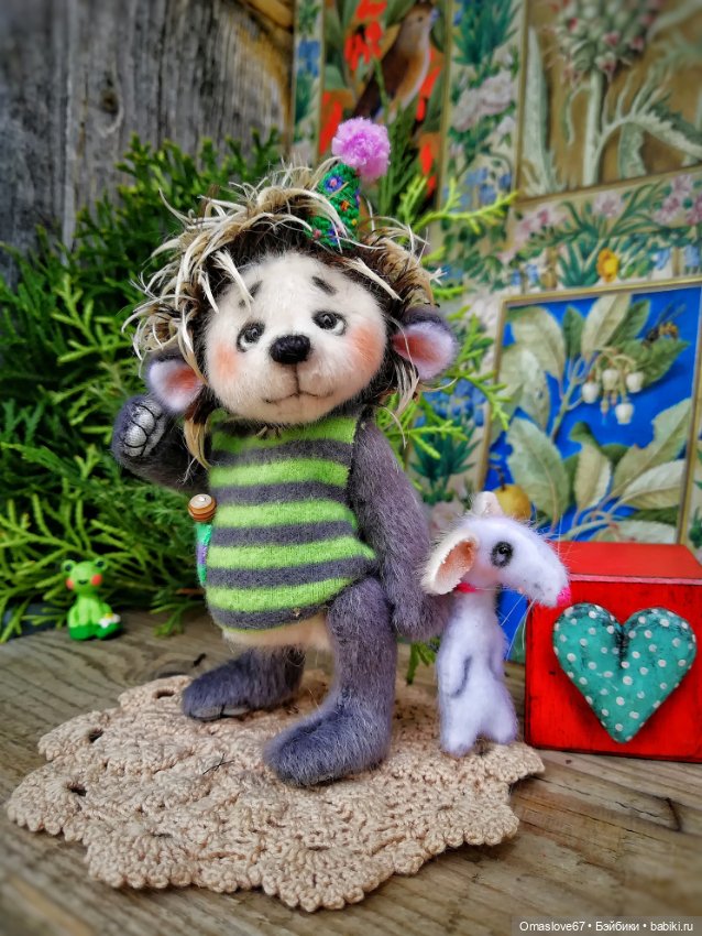 Ёжик с мышкой — Авторские игрушки (фото 9)