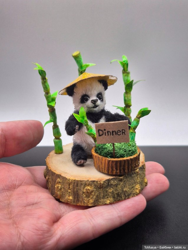 Вязаный малыш панда Сяо Пандюша Дзинь (фото 5)