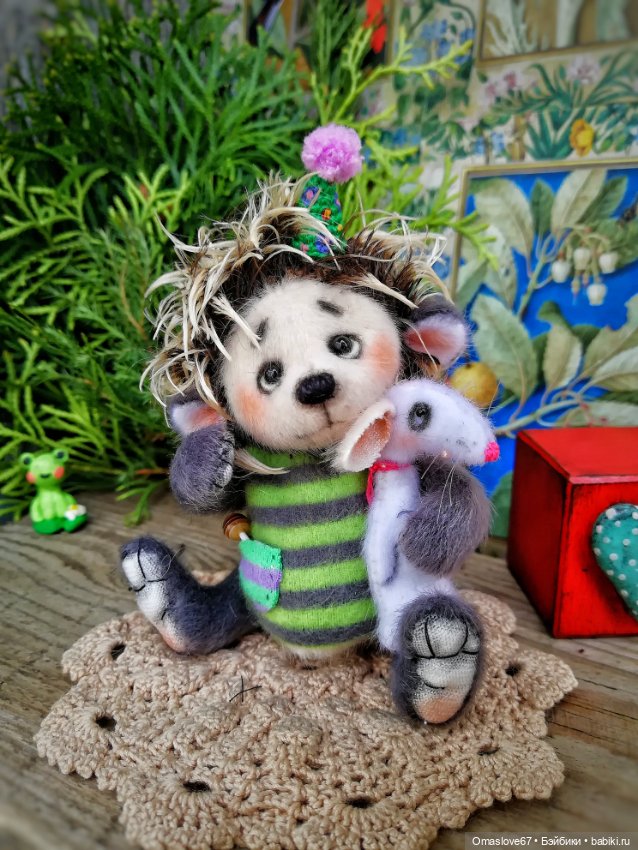 Ёжик с мышкой — Авторские игрушки (фото 3)
