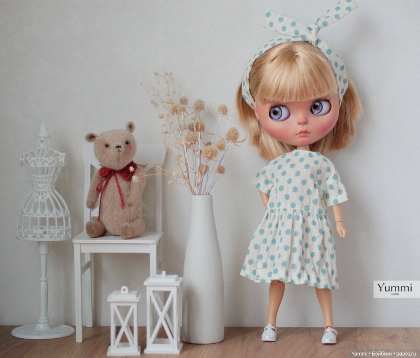 Платья оверсайз для Блайз на теле обитсу 22, azone xs, ландуду, бёрди (фото 4)