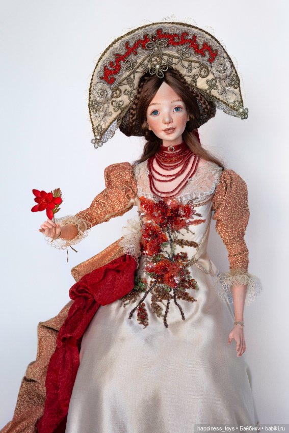 Фарфоровая кукла "Аленький цветочек" (фото 2)