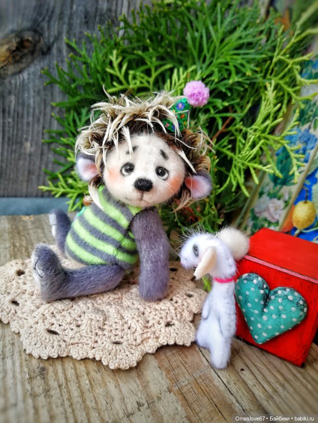 Ёжик с мышкой — Авторские игрушки