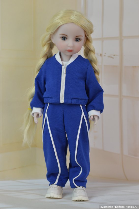 Костюм для Руби Ред ростом 37 см (синий с кантами) (фото 3)