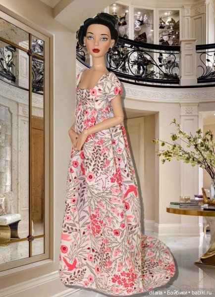 Выкройка PDF / в натуральную величину / платье в стиле Ампир для куклы 40 см (фото 5)