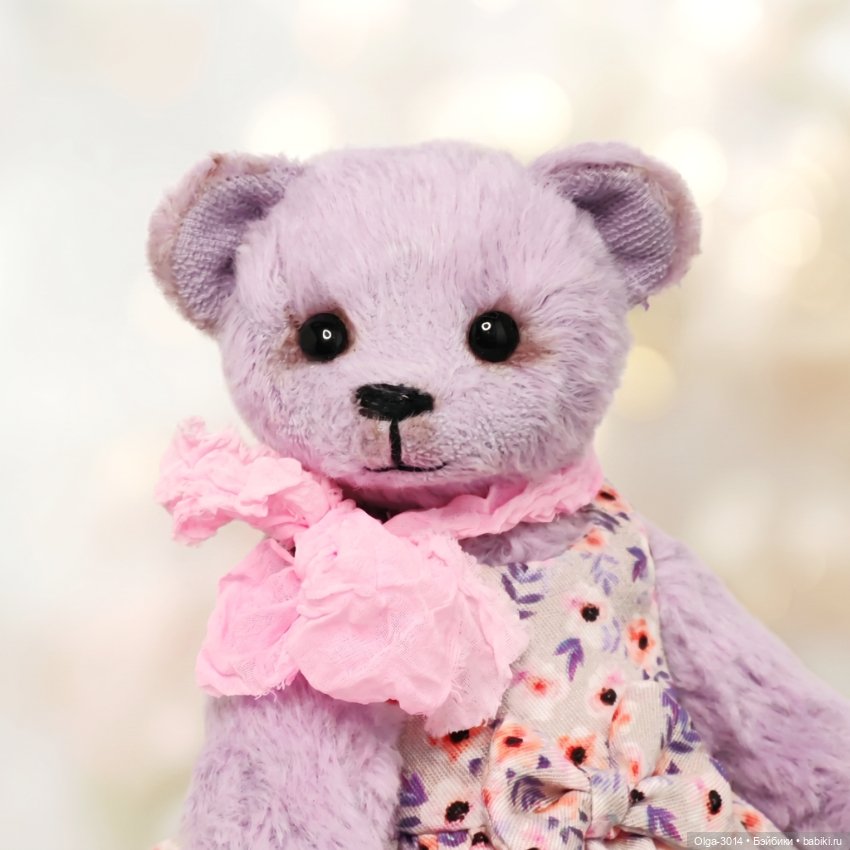 Лавандовая малышка, мишка ручной работы