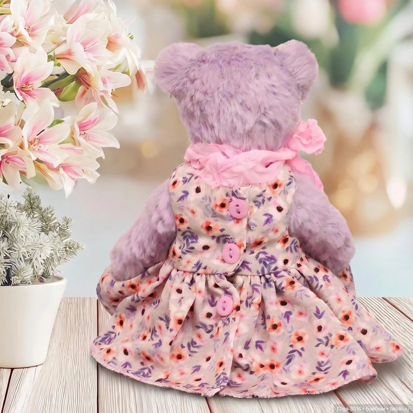 Лавандовая малышка, мишка ручной работы (фото 6)