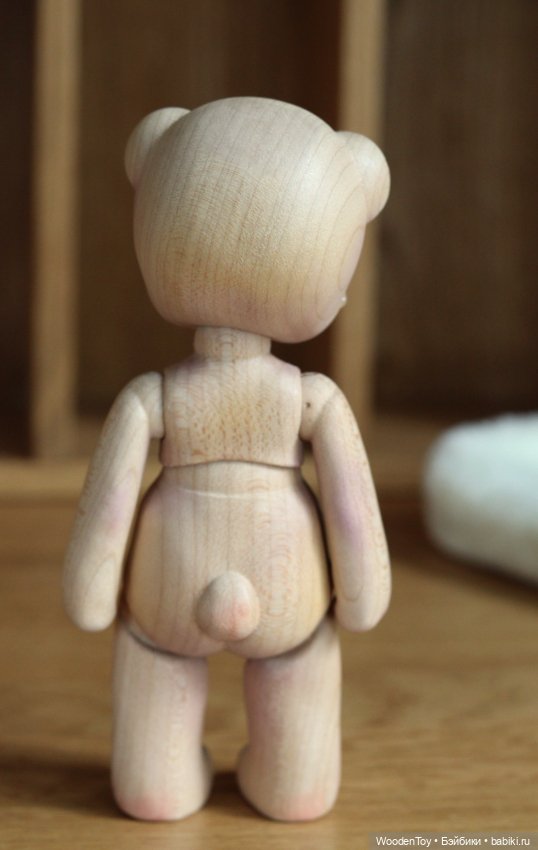 Авторский шарнирный деревянный мишка (фото 5)
