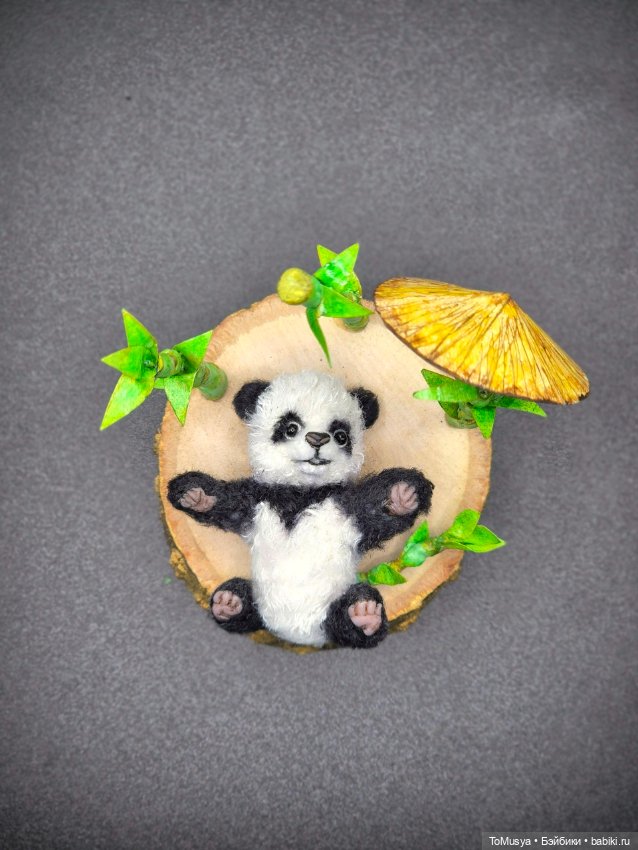 Вязаный малыш панда Сяо Пандюша Дзинь (фото 2)