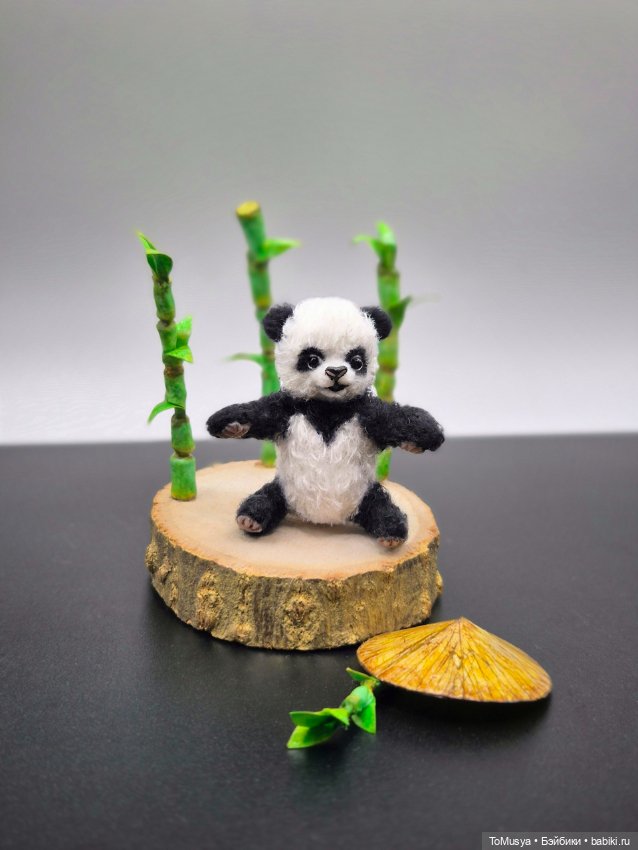 Вязаный малыш панда Сяо Пандюша Дзинь