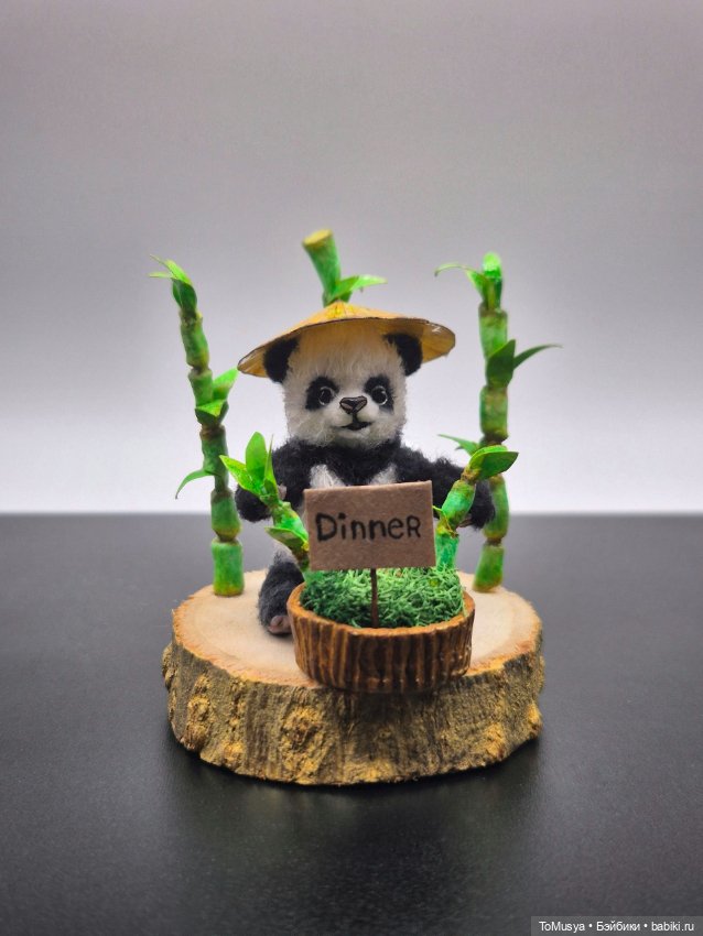 Вязаный малыш панда Сяо Пандюша Дзинь (фото 4)