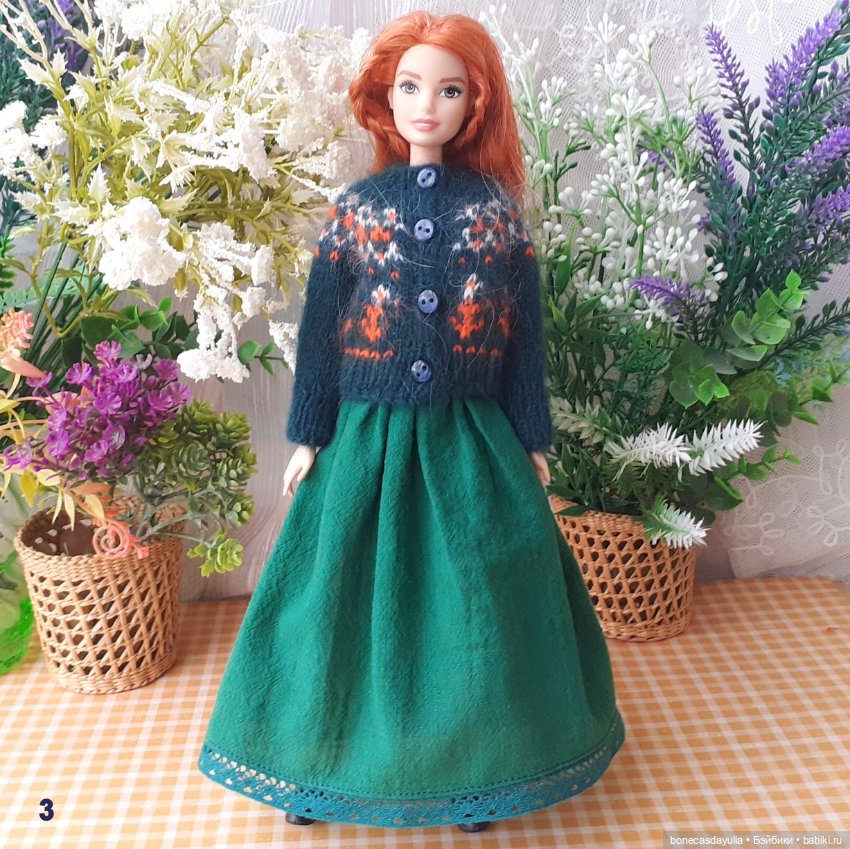 Комплект одежды для Барби Barbie - Платье, Кардиган (фото 2)