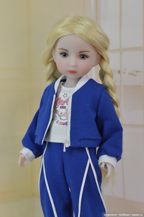 Костюм для Руби Ред ростом 37 см (синий с кантами)