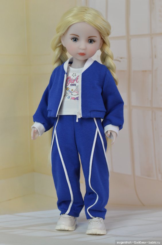 Костюм для Руби Ред ростом 37 см (синий с кантами) (фото 2)