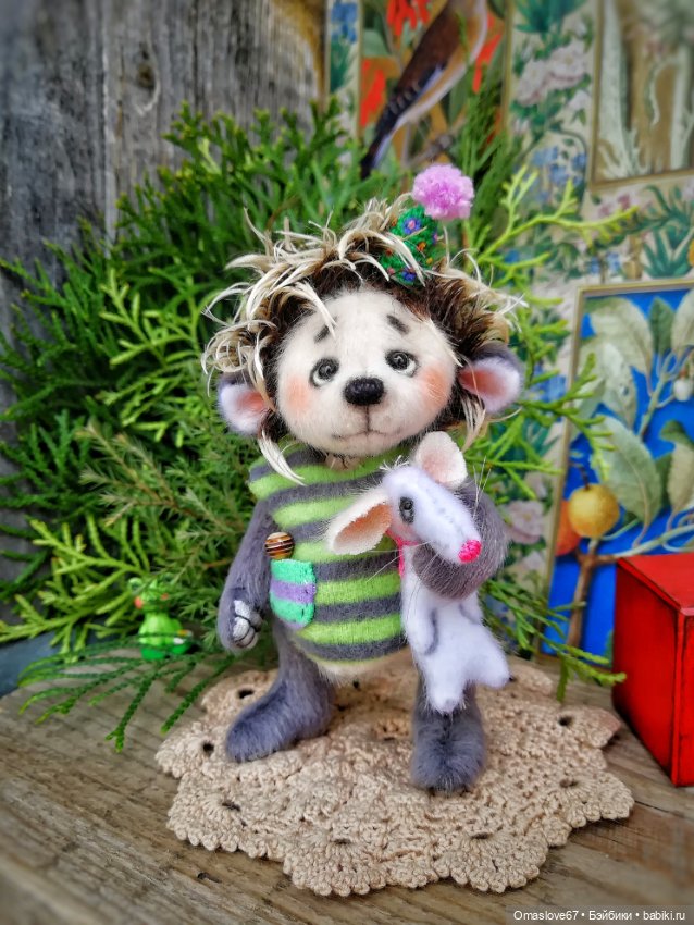 Ёжик с мышкой — Авторские игрушки