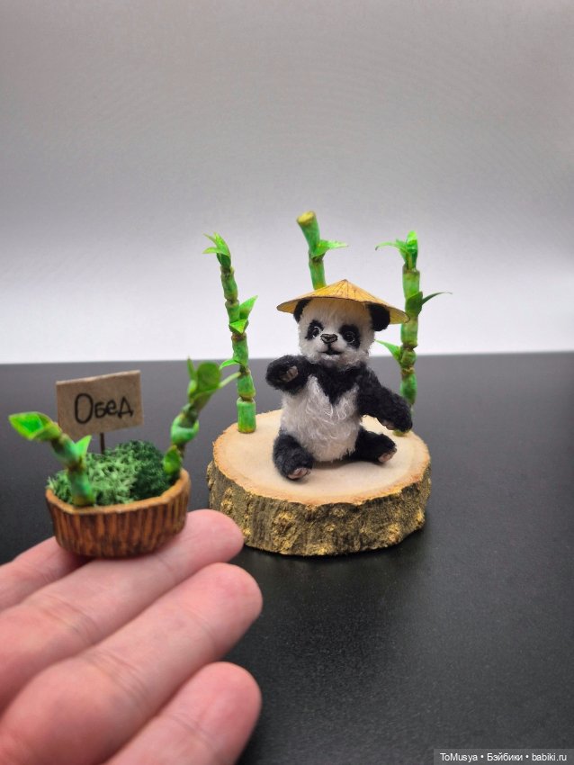 Вязаный малыш панда Сяо Пандюша Дзинь (фото 3)