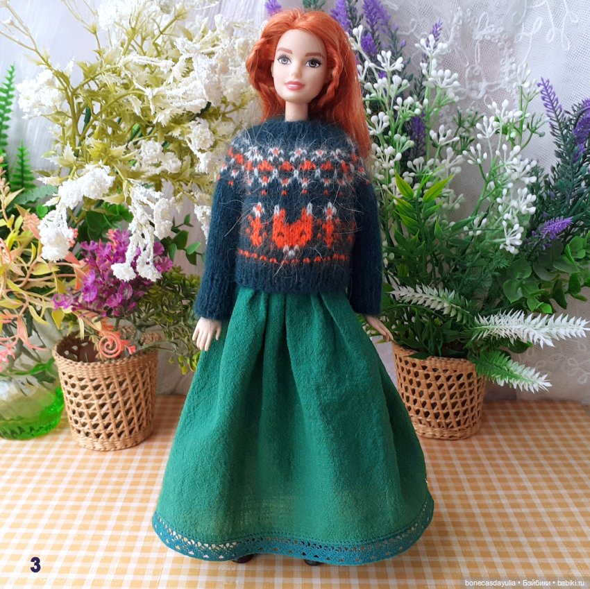 Комплект одежды для Барби Barbie - Платье, Кардиган