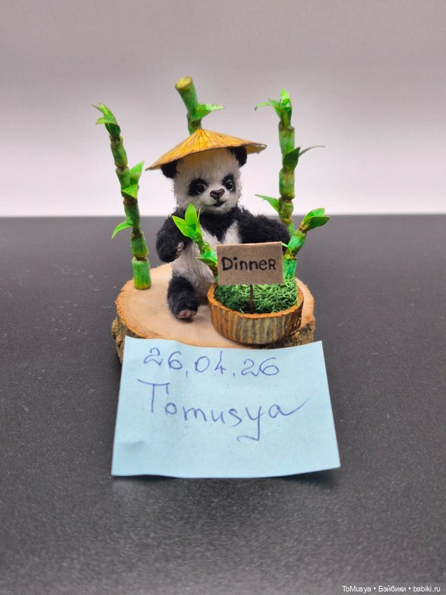 Вязаный малыш панда Сяо Пандюша Дзинь (фото 6)