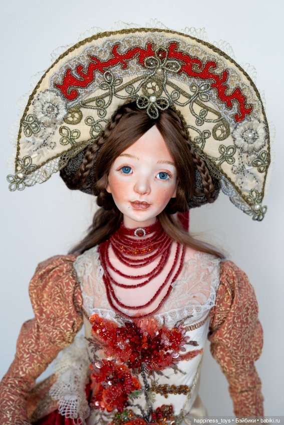 Фарфоровая кукла "Аленький цветочек" (фото 4)